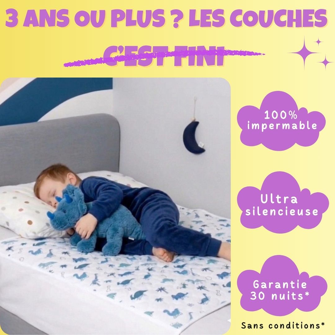 🌙 Protection matelas 100% Imperméable & Silencieuse - Alèse enfant pour nuits sèches OEKO-TEX® | Le Petit Nuage™