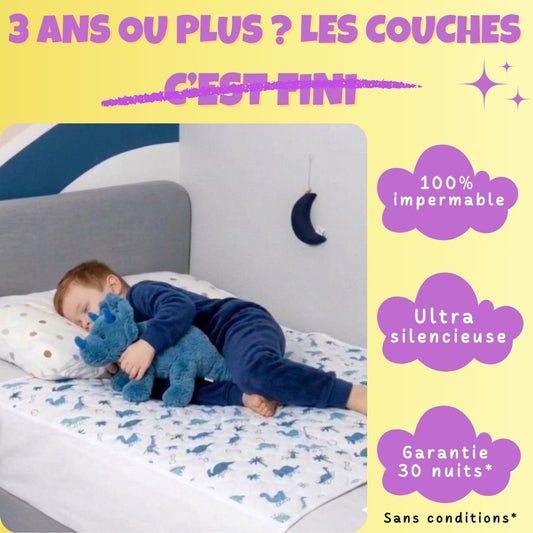 🌙 Alèse 100% Imperméable & Silencieuse - Protection matelas enfant pour nuits sèches OEKO-TEX® | Le Petit Nuage™