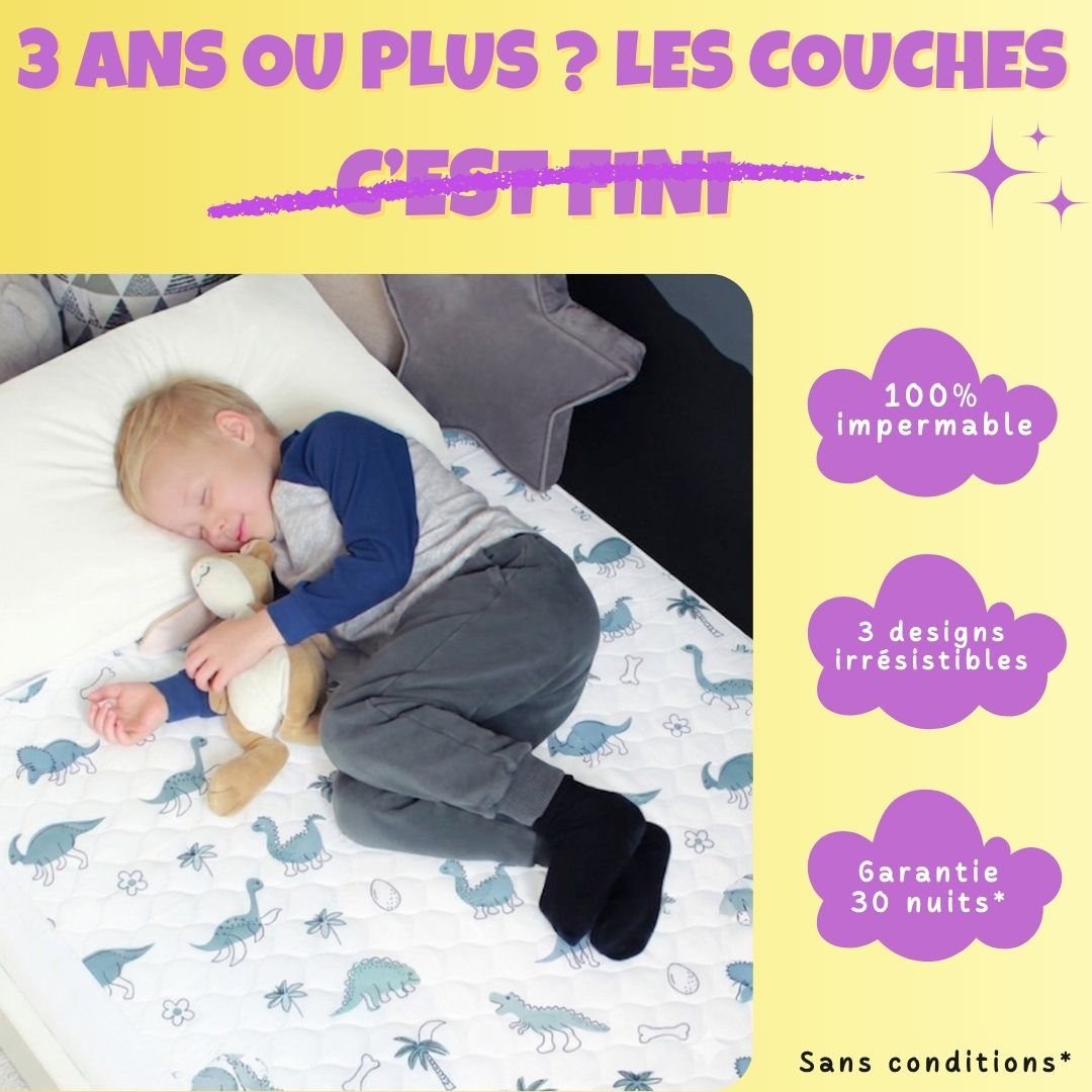 🌙 Alèse 100% Imperméable & Silencieuse - Protection matelas enfant pour nuits sèches OEKO-TEX® | Le Petit Nuage™